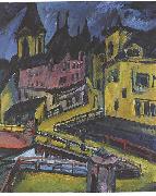 Ernst Ludwig Kirchner Pfortensteg in Chemnitz Germany oil painting artist